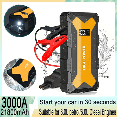 3000A Portable Car Battery Starter & Power Bank - InspiredGrabs.com